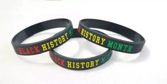 Black History Month Wristband - Silicone Wristband Celebrate Black History Month